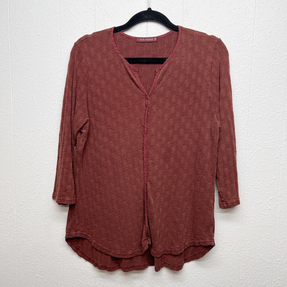 Cut Loose Early 2000s Retro Womens Top Medium Casual Neutral Breathable Autumn